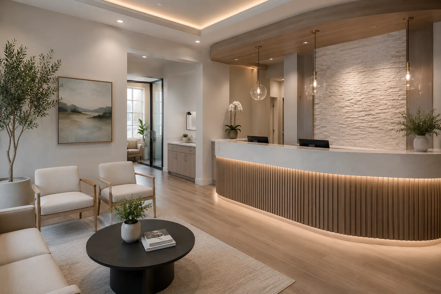 A comfortable treatment room